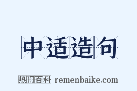 中适造句是什么意思的图片